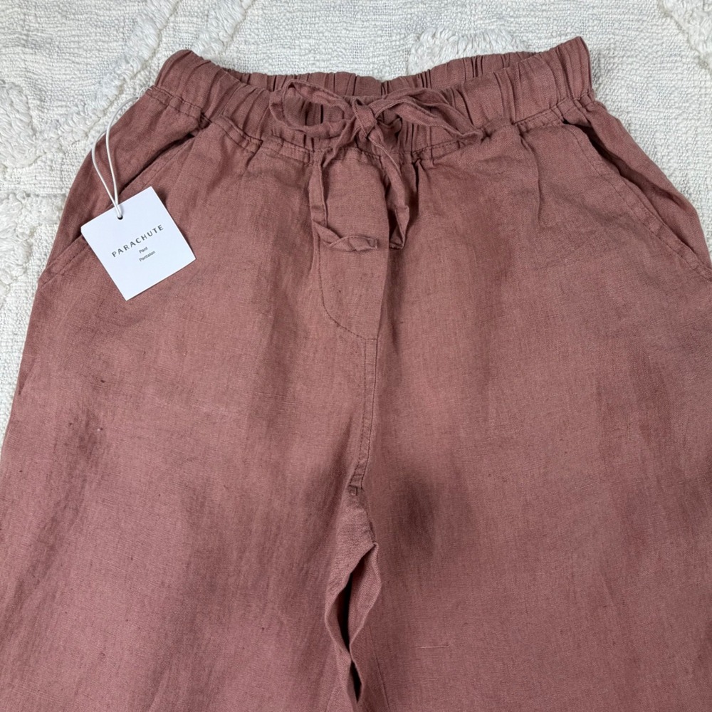 Parachute Linen Pant Clay XS Relaxed Loungewear Sustainable Eurosummer NWT - Picture 3 of 11